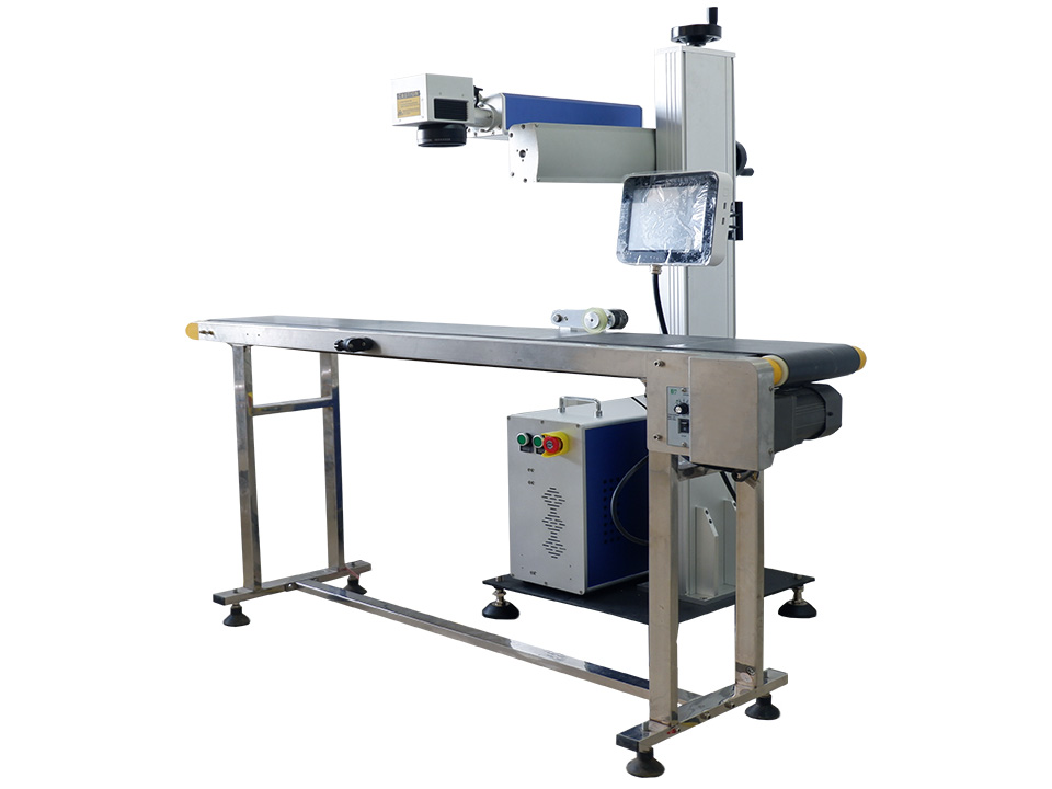 用于金屬首飾的在線飛行工業光纖激光打標機