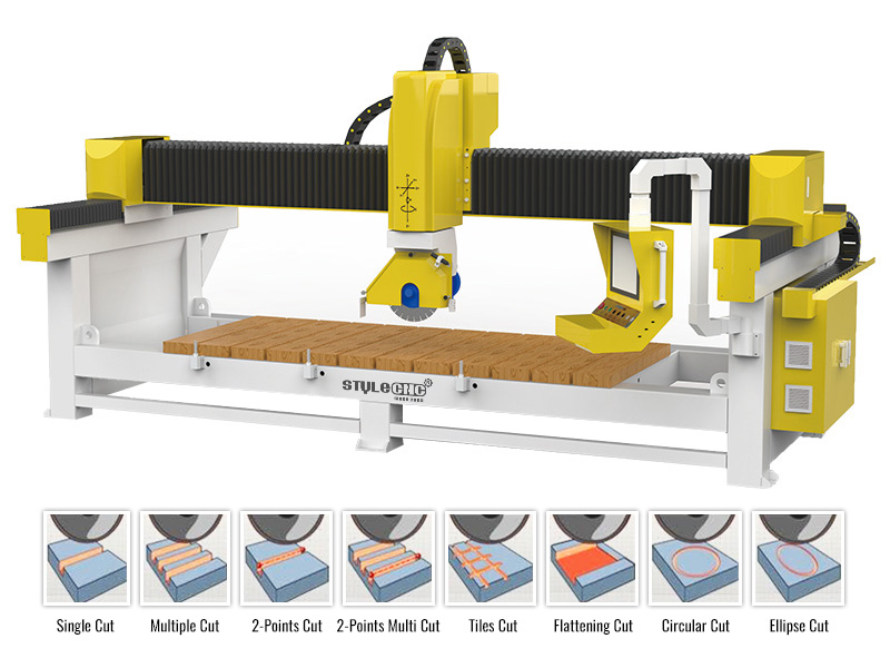 適用于廚房臺面和梳妝臺面的四軸數控橋切機