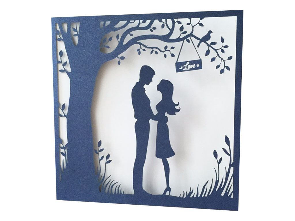 激光切割紙質(zhì)愛情賀卡 激光切割紙質(zhì)愛情賀卡