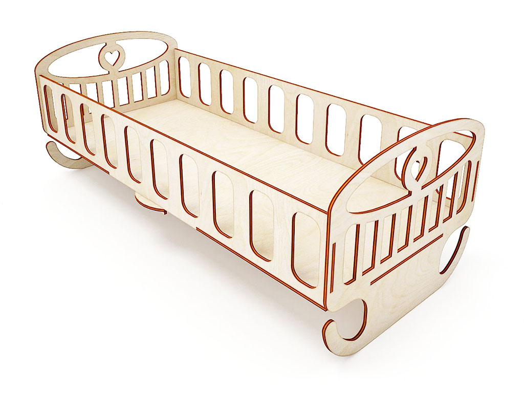 嬰兒床MDF激光切割項目