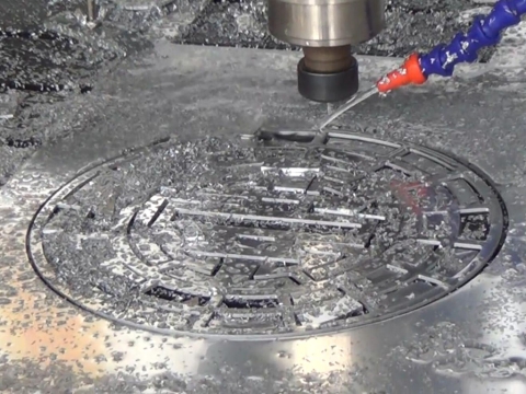 用于鋁切割樣品的數控雕刻機