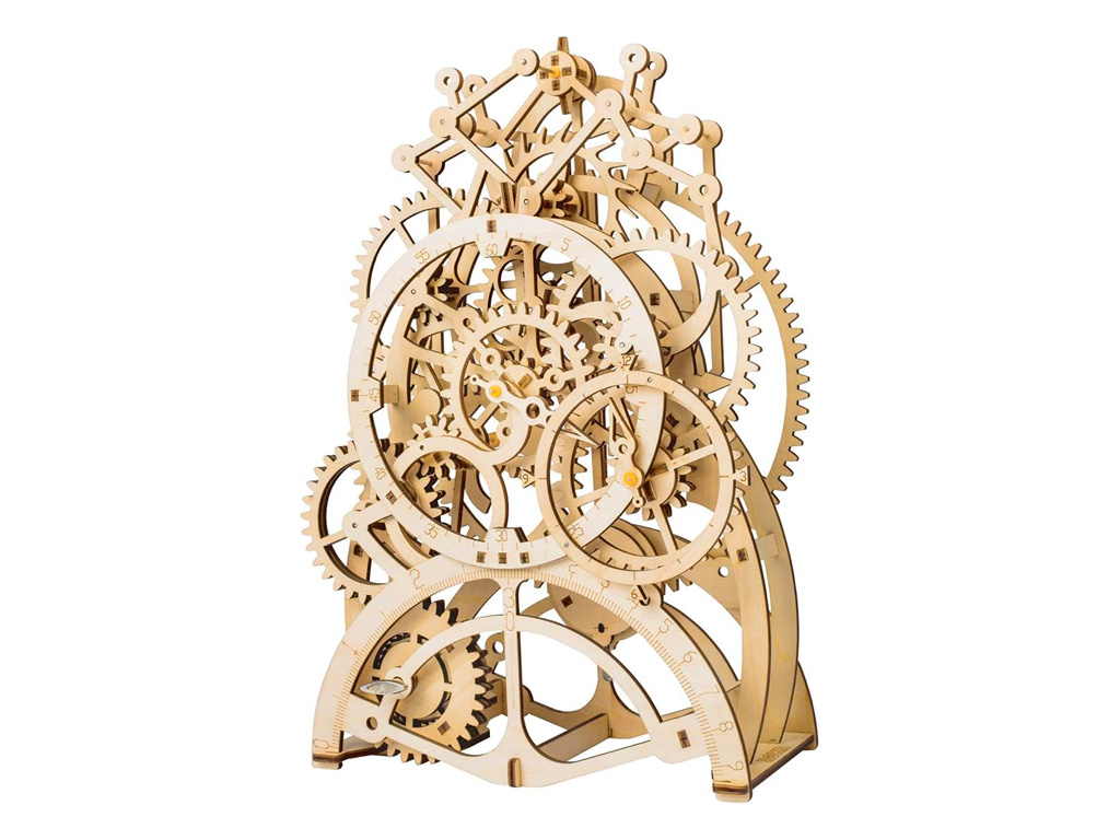 激光切割 3D 組裝木質機械拼圖