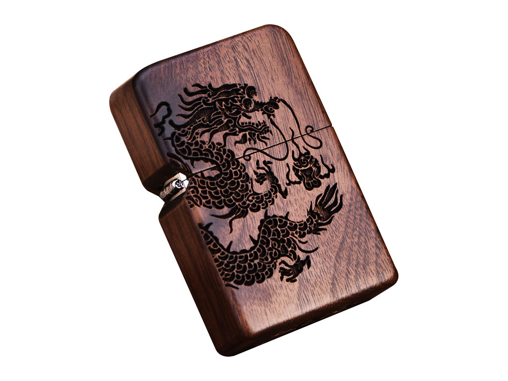 激光雕刻 zippo 木質打火機
