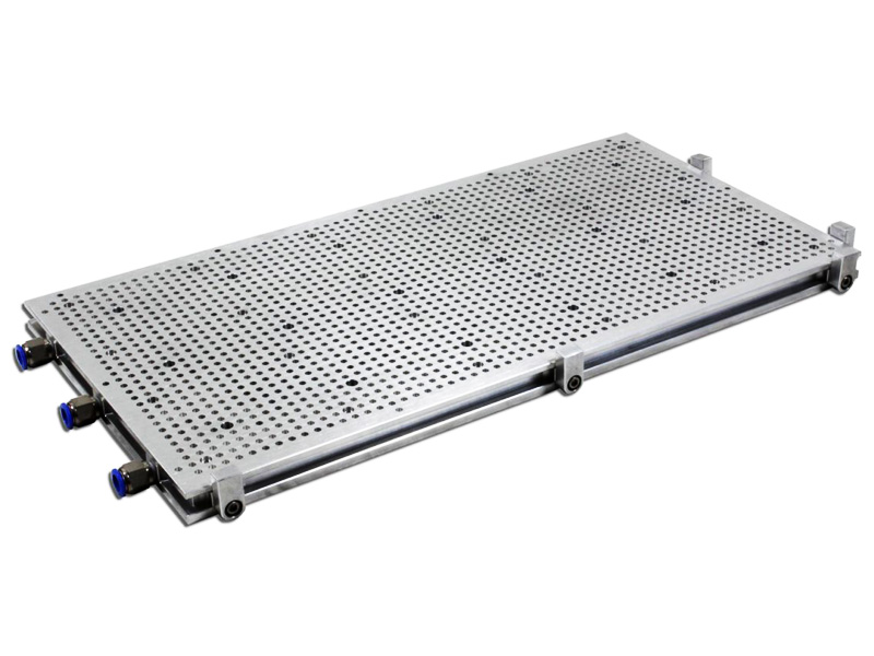 鋁制真空吸塵工作臺(tái)，表面覆蓋高密度毛氈