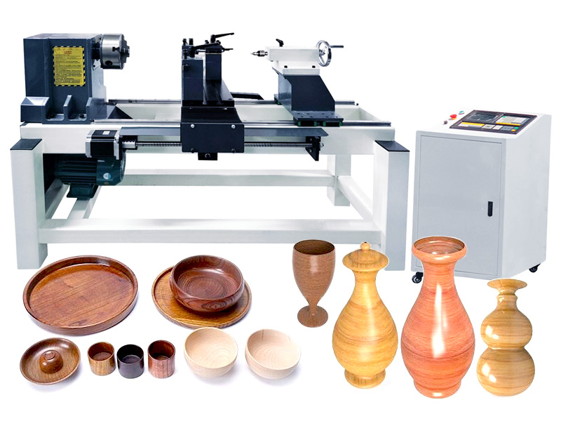 自動木碗、盤子、花瓶、杯子車床
