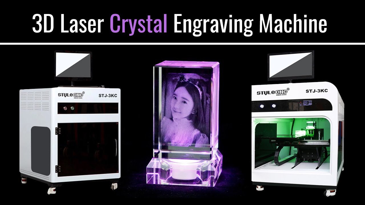 紫外激光雕刻和蝕刻 3D 水晶項目與計劃